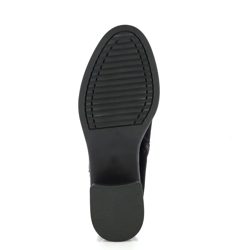 Дамски Боти На Ток CARLO FABIANI – 19555538 BLACK SUEDE — снимка 4