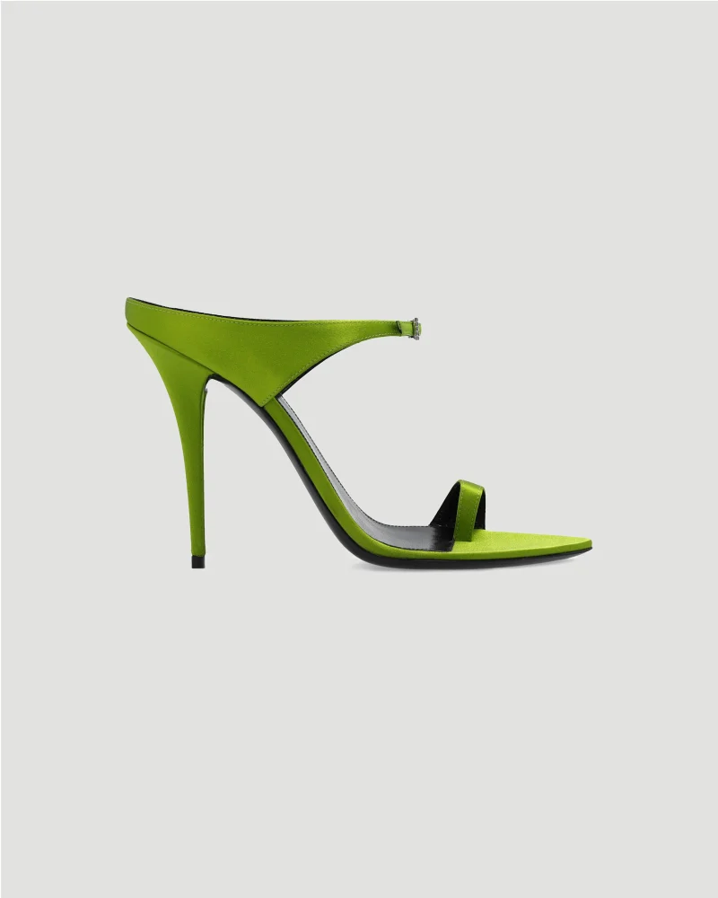 Dive Heeled Mules in Green