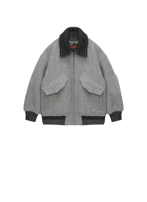 Бомбър яке от вълна 'Herringbone' Missoni Kids