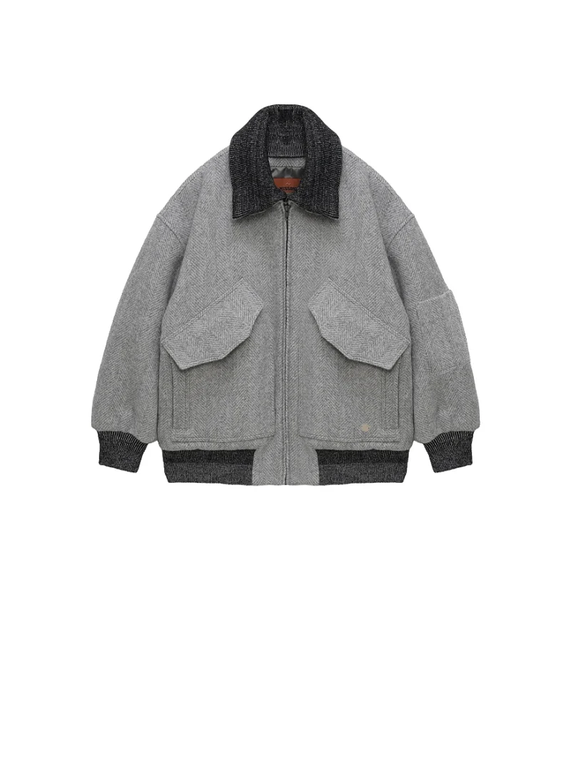 Бомбър яке от вълна 'Herringbone' Missoni Kids