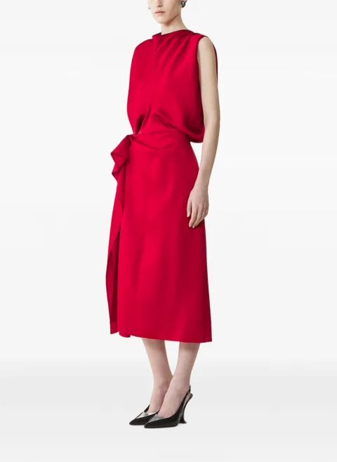 Миди рокля с драперия Lanvin — снимка 2