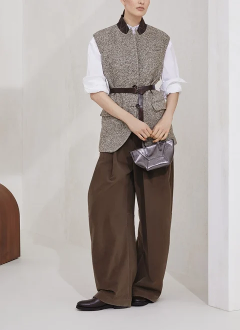 Панталон с басти 'Barrel' Brunello Cucinelli — снимка 4