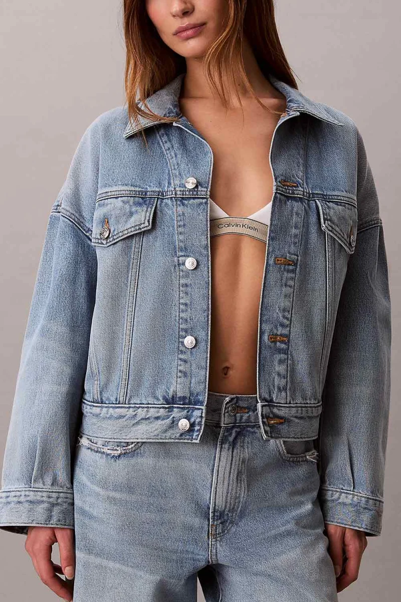 Яке Relaxed Trucker LV047F781G 21E vintage moss — снимка 2