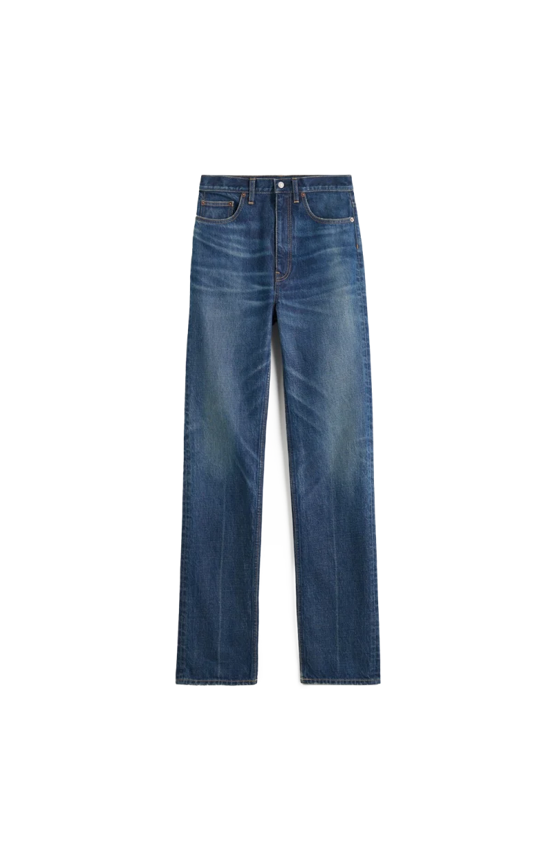 Classic Slim Denim Full Length in Faded Blue