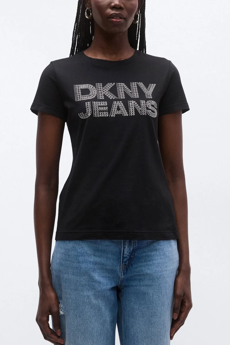 T-Shirt Logo DJ6T1692 BSV black/silver — снимка 2
