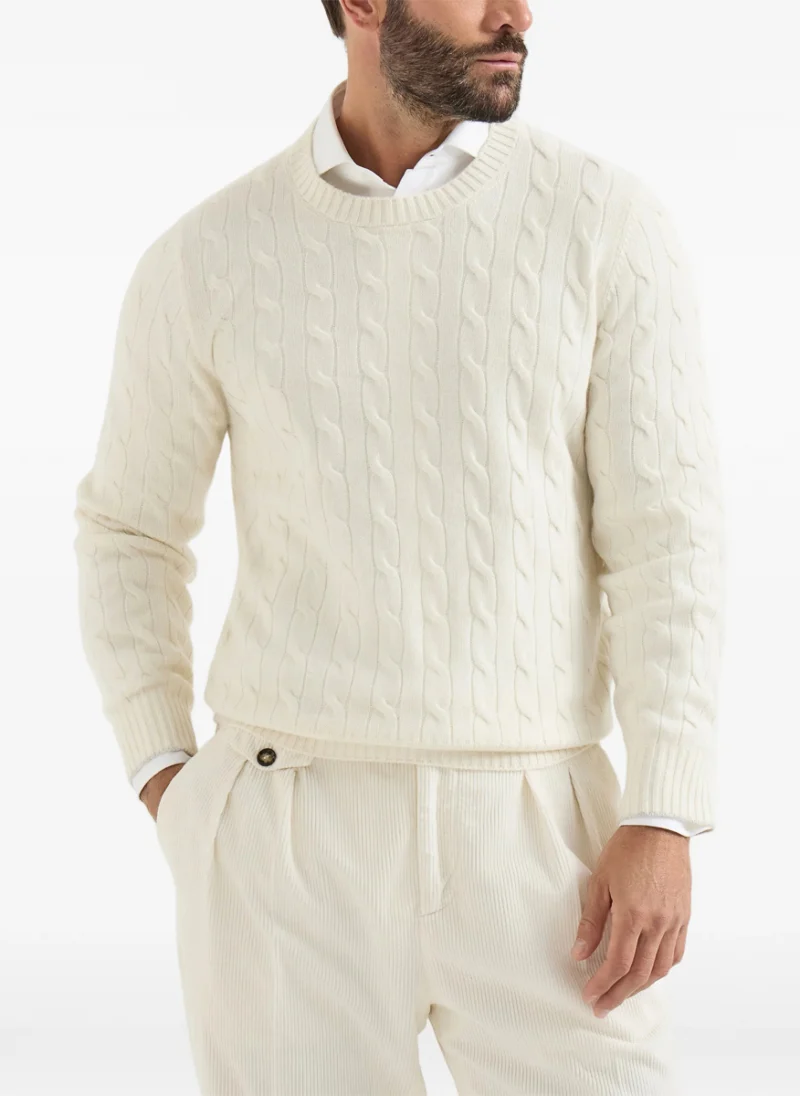 Пуловер от кашмир 'Cable-knit' Brunello Cucinelli