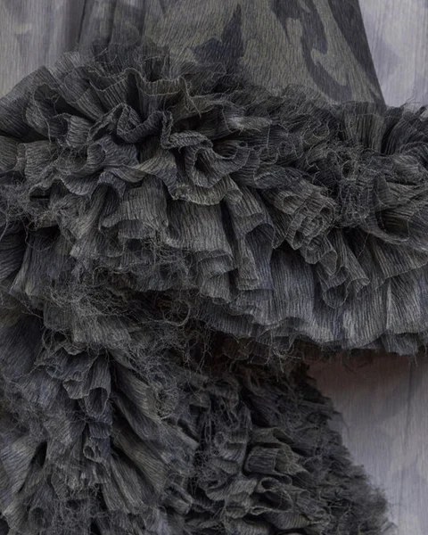 Printed Silk Skirt with Ruching — снимка 2