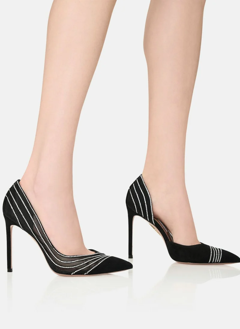Велурени обувки на ток 'Dream Girl' Aquazzura — снимка 6