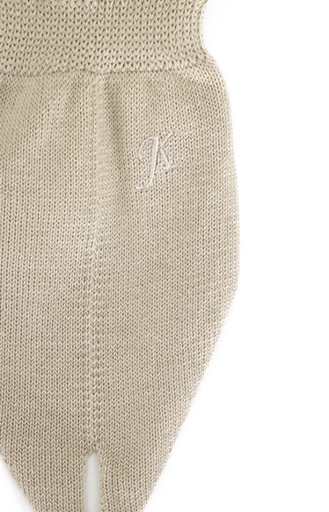 Mid Calf Thong Sock in Beige — снимка 2