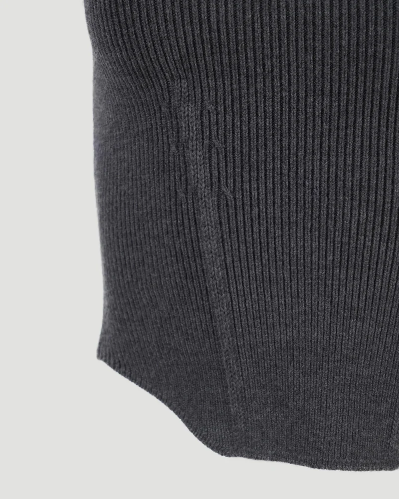Corset Top in Rib Wool Blend — снимка 2