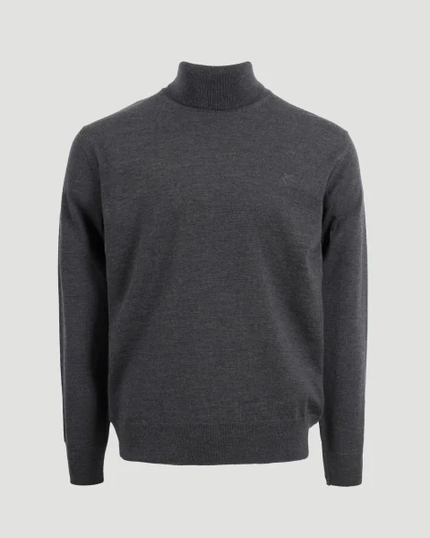 Grey Turtleneck with Logo