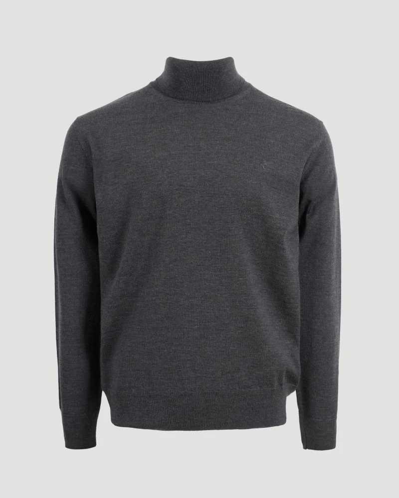 Grey Turtleneck with Logo