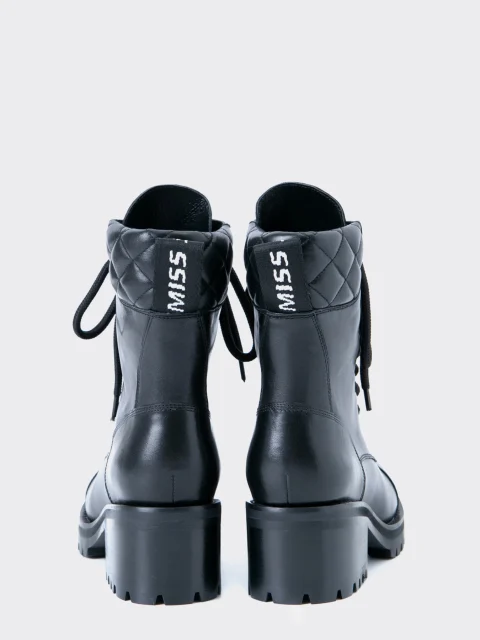 BLACK LEATHER BOOTS — снимка 3