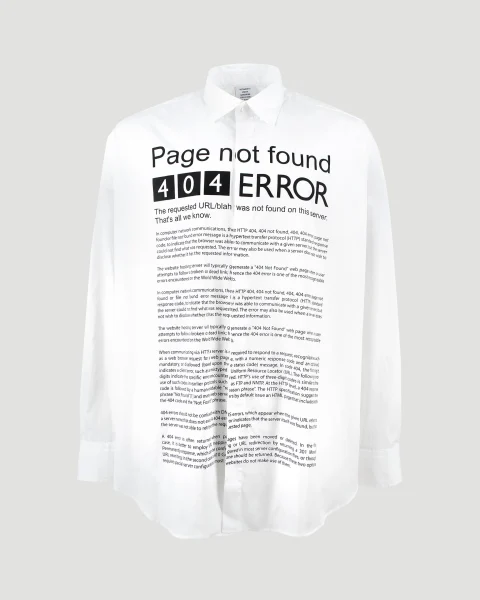 "Page Error" Printed Shirt in White