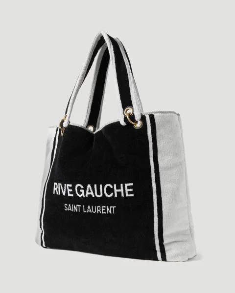 Rive Gauche Towel Tote Bag in Terry Cloth — снимка 4