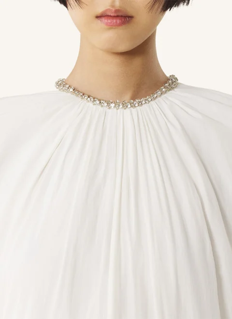 Дълга рокля с декоративни кристали Lanvin — снимка 4