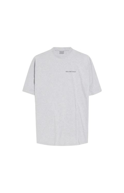 Logo Back Gradient Oversized T-Shirt in Light Heather Grey