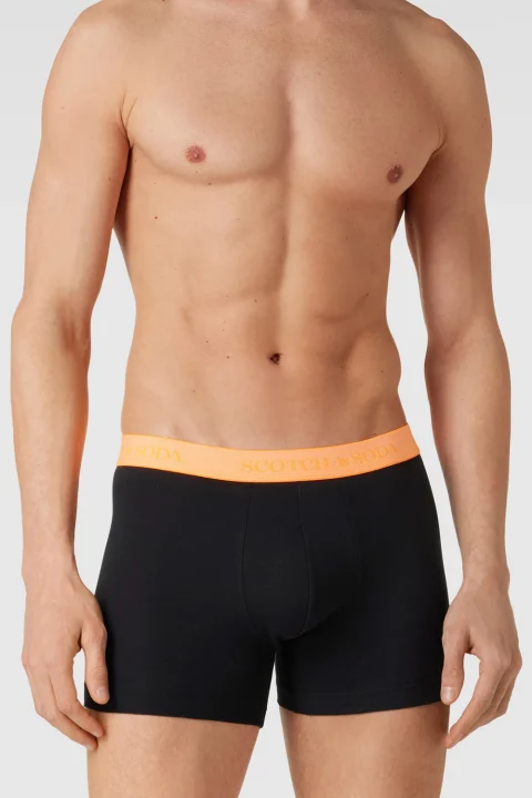 Бельо (Pack of 3) Men Base Herringbone Boxer 3P 701222705 SCU009 anthra/black/orange — снимка 2