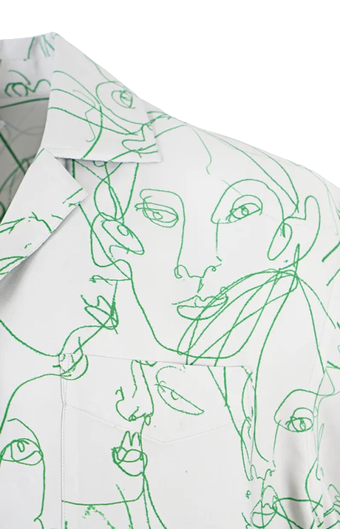 Printed Shirt in Viscose Twill — снимка 2