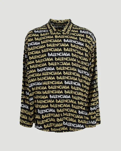 Viscose Shirt with Logo