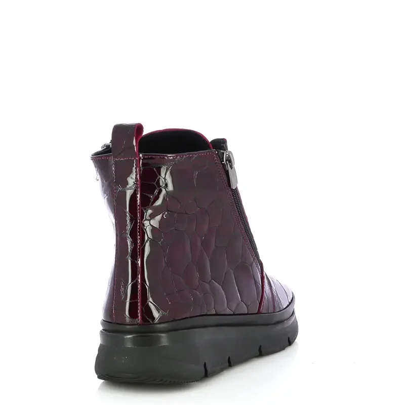 Дамски Равни Боти VERONELLA – 047-511 BORDO CROCO — снимка 2