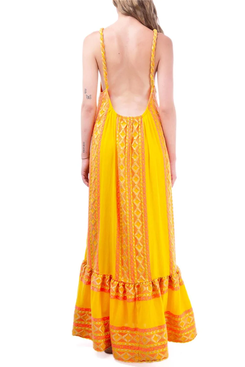 Рокля Μ-8423 yellow — снимка 2