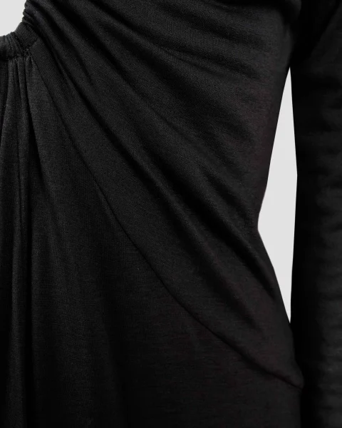 Long Sleeve Dress in Black — снимка 3