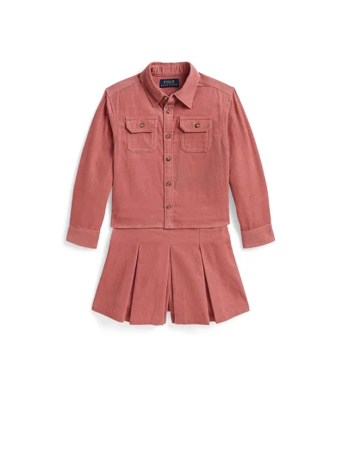 Детски комплект от риза и пола-панталон Ralph Lauren Kids 2-7