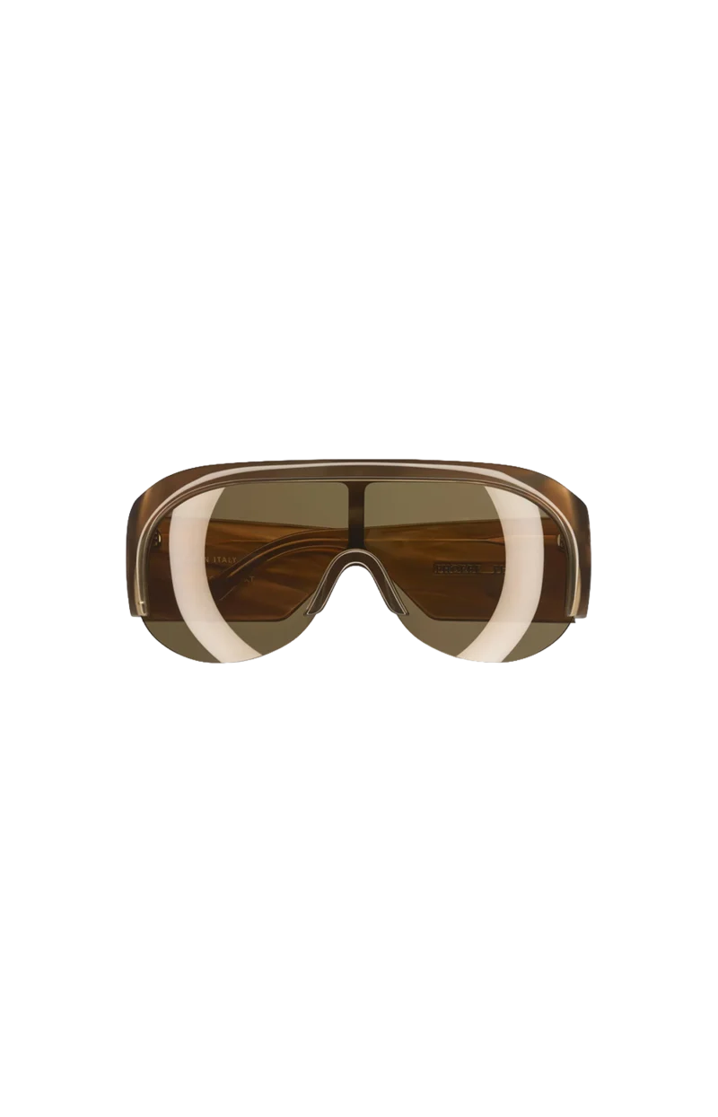 Half Bombé Sunglasses in Dark Khaki Tortoiseshell
