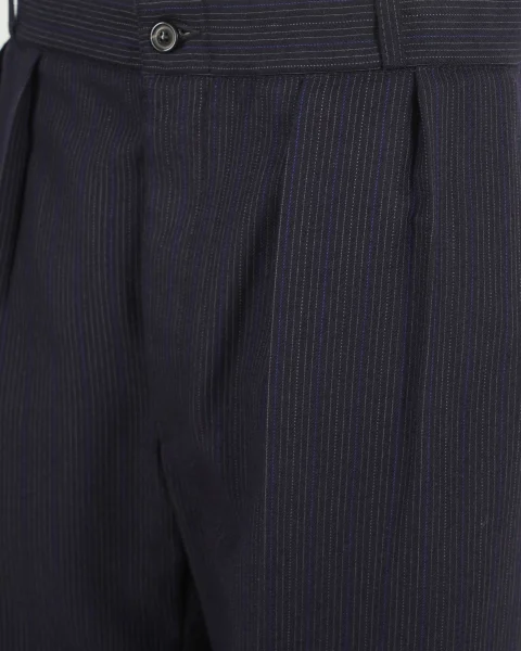 Pinstripe Wool Trousers — снимка 2