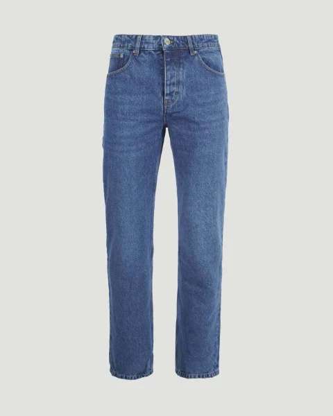 Straight Leg Jeans in Used Blue