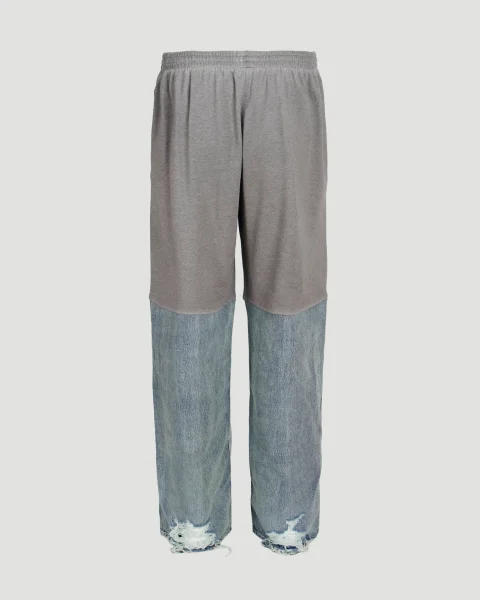 Patched Sweatpants in Light Blue — снимка 2