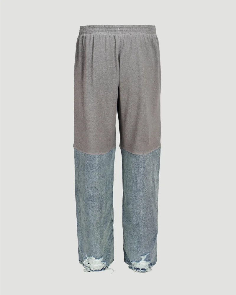 Patched Sweatpants in Light Blue — снимка 2