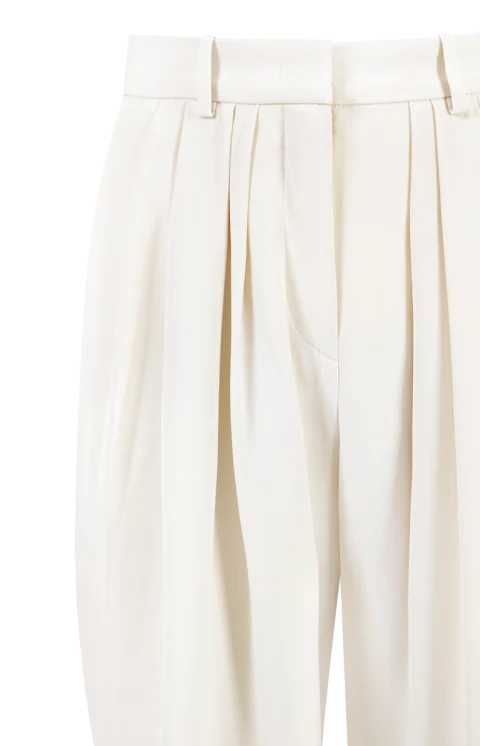 Janice Pleated Flowing Crepe Carrot Pants — снимка 3