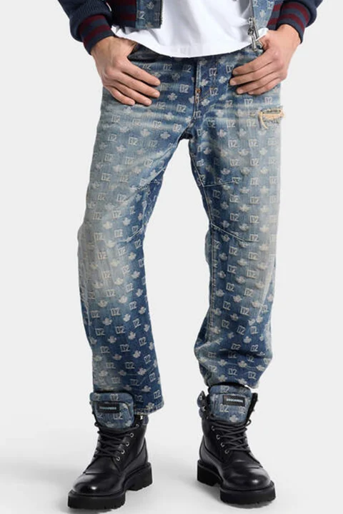 Jeans S74LB1999D30023 470 navy blue Dirty Wash Kawaii Jeans — снимка 2