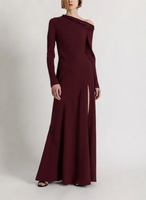 Дълга рокля с асиметричен мотив Alberta Ferretti