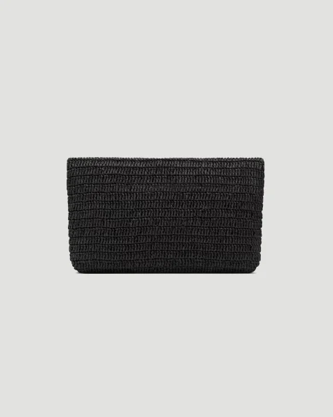 Cassandre Large Envelope Pouch in Raffia — снимка 3