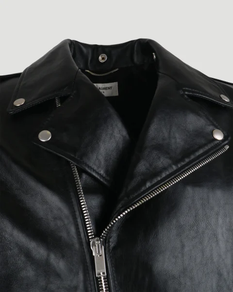 Classic Leather Biker Jacket — снимка 3