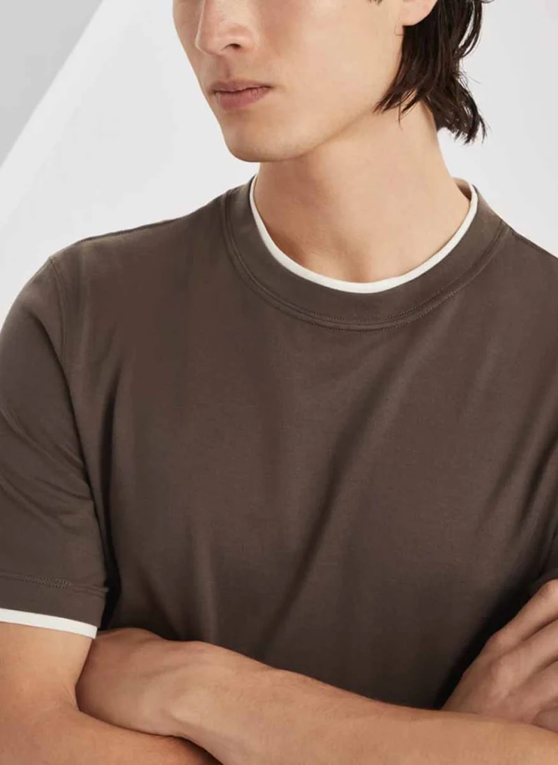 Тишърт 'Faux-layered effect' Brunello Cucinelli — снимка 2