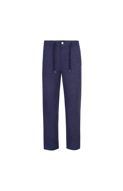 Linen Pants in Navy Blue