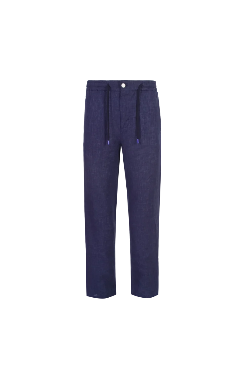 Linen Pants in Navy Blue