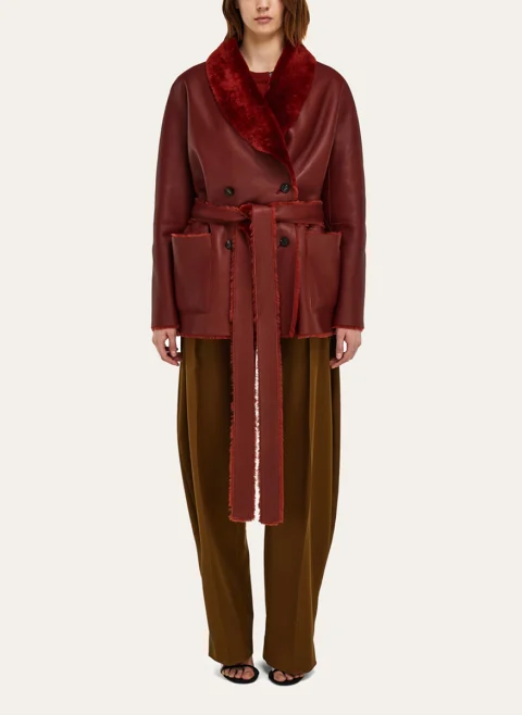Двулицево палто 'shearling' Ferragamo — снимка 7