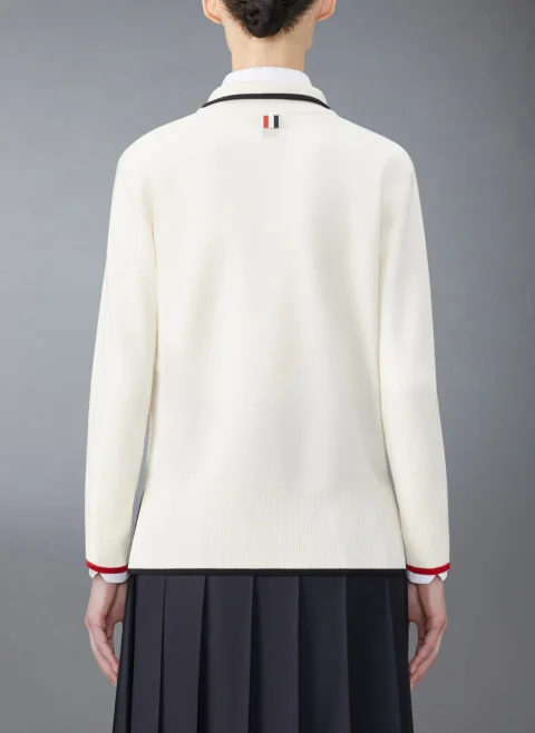 Жилетка от вълна с раиран мотив Thom Browne — снимка 2