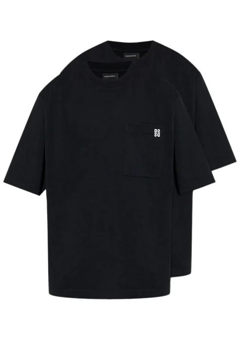 T-Shirt 2-Pack Pocket S74GD1523D20106 900 black-black