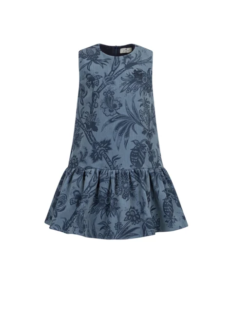 Рокля с принт от рипсено кадифе 'Paisley' Etro Kids — снимка 2