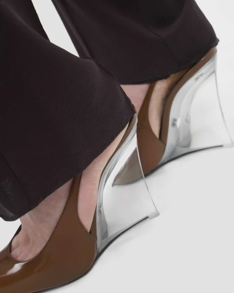 Miller Wedges in Brown Glazed Leather — снимка 3