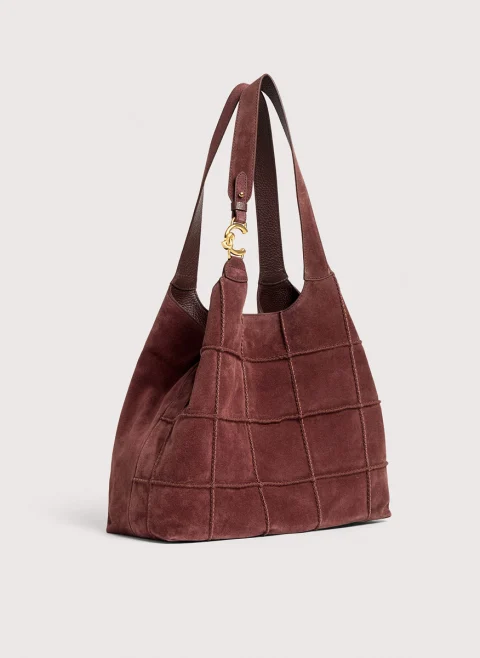 Велурена чанта Coccinelle C-Easy Large — снимка 2