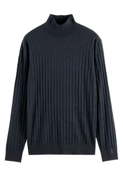 Плетено Turtle Neck Regular Fit Relief Stitch 178833 SC0008 black