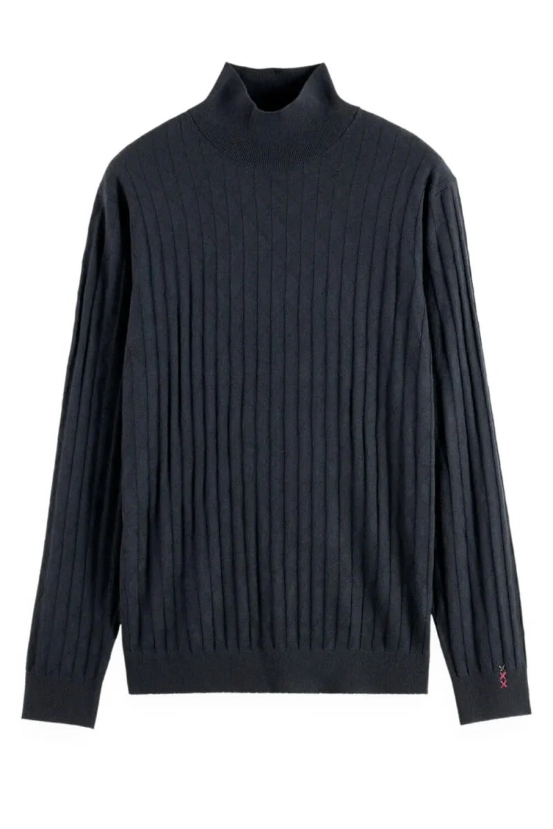 Плетено Turtle Neck Regular Fit Relief Stitch 178833 SC0008 black