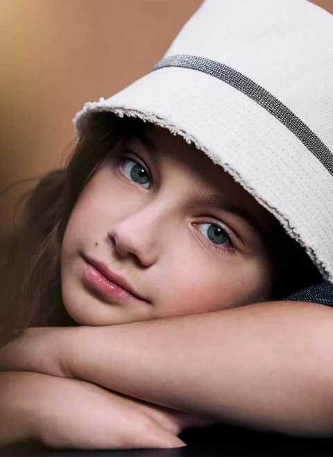 Шапка с монили Brunello Cucinelli Kids S — снимка 3